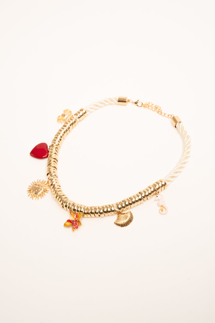 Collana intreccio e pendenti
