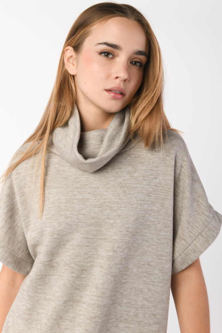 Mini abito in maglia lurex