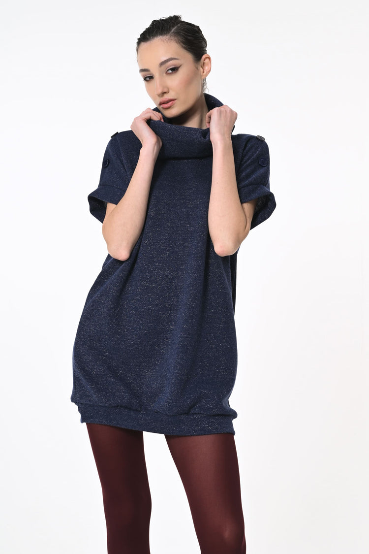 Mini abito in maglia lurex