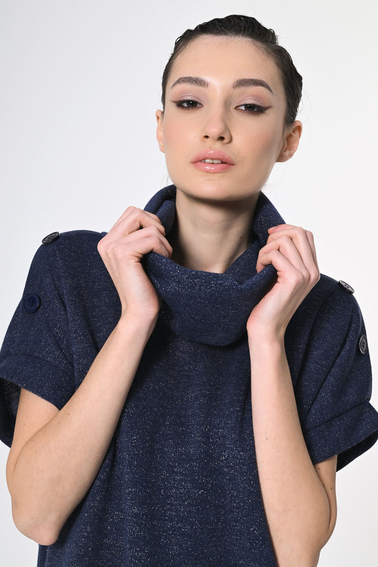 Mini abito in maglia lurex