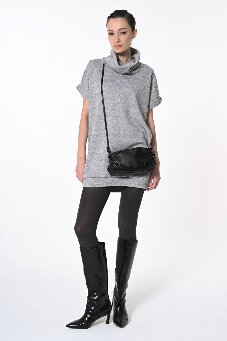 Mini abito in maglia lurex