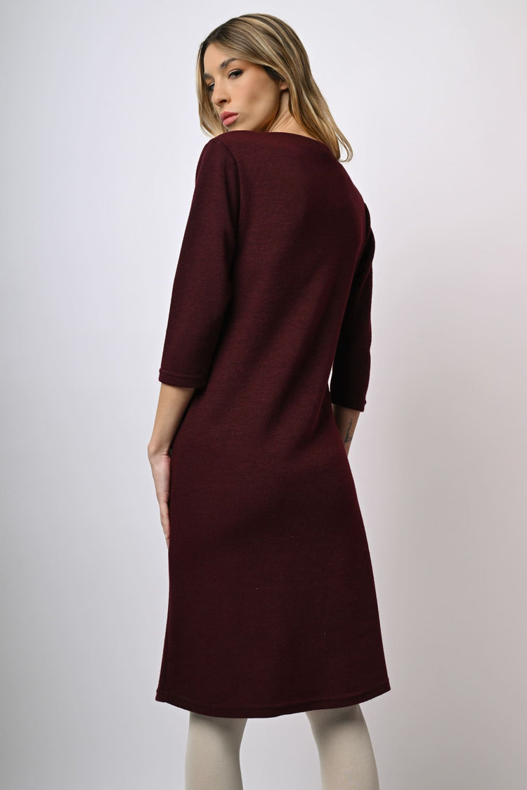 Abito in maglia con arricciature