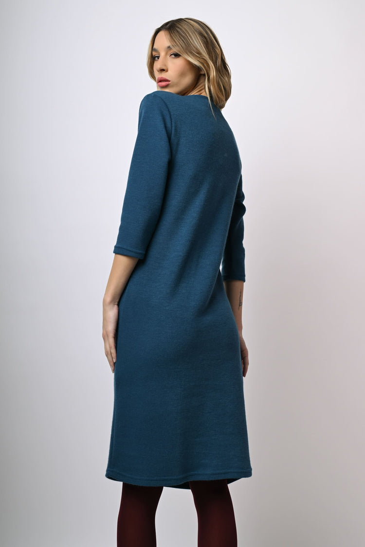 Abito in maglia con arricciature