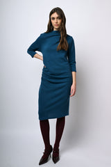 Abito in maglia con arricciature