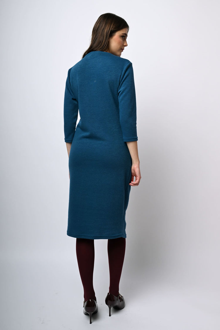 Abito in maglia con arricciature