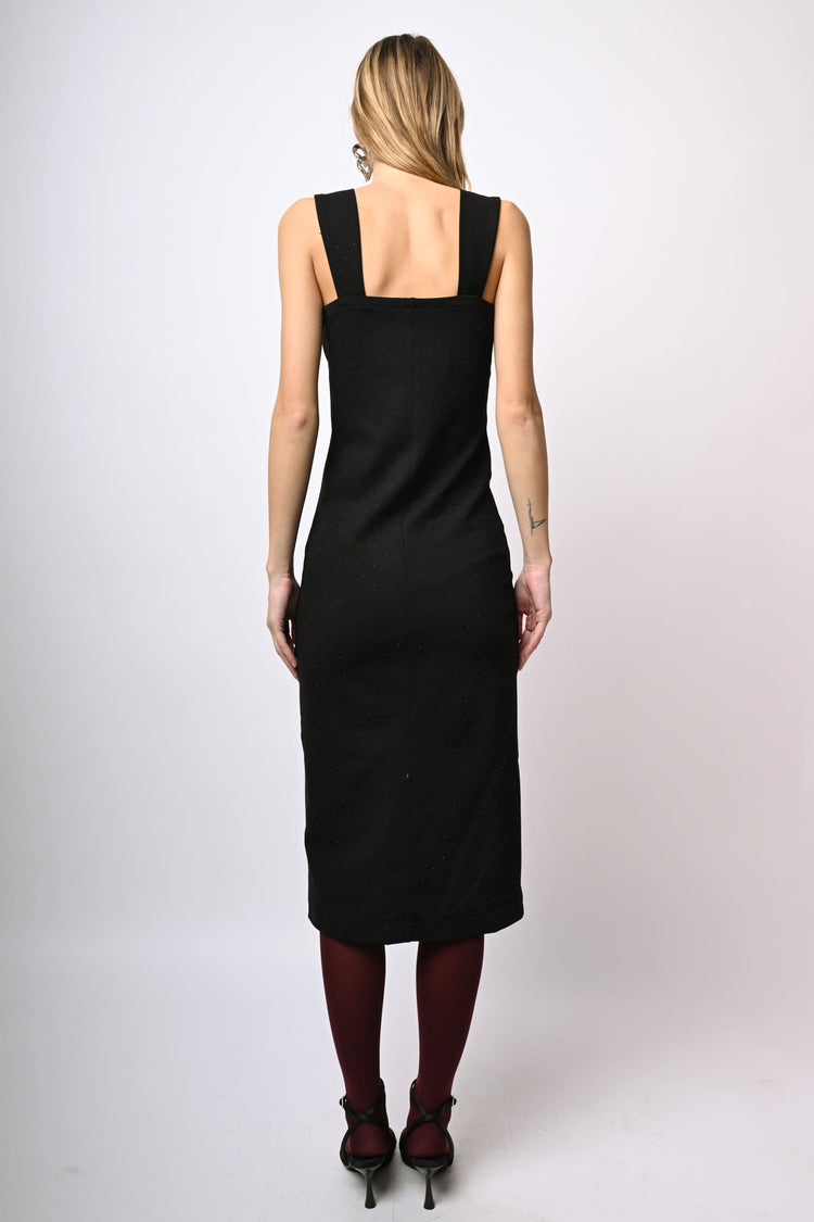 Abito midi a tubino con strass