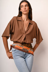 Camicia crop a palloncino