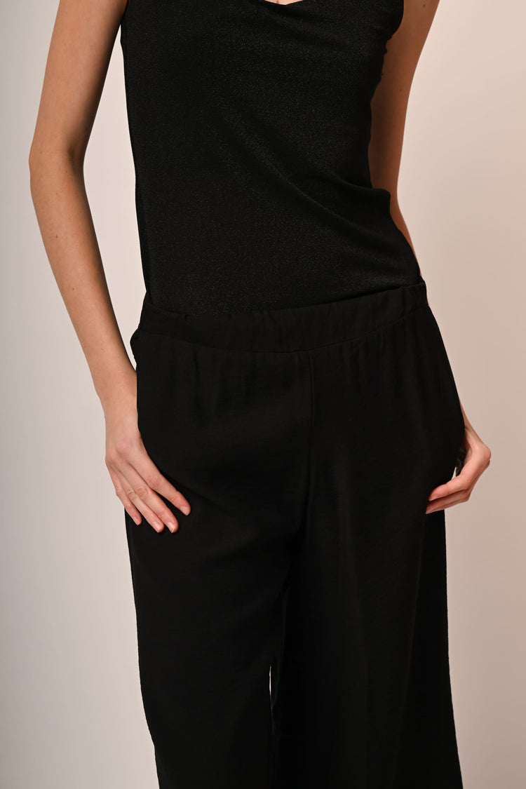 Pantaloni crop misto viscosa