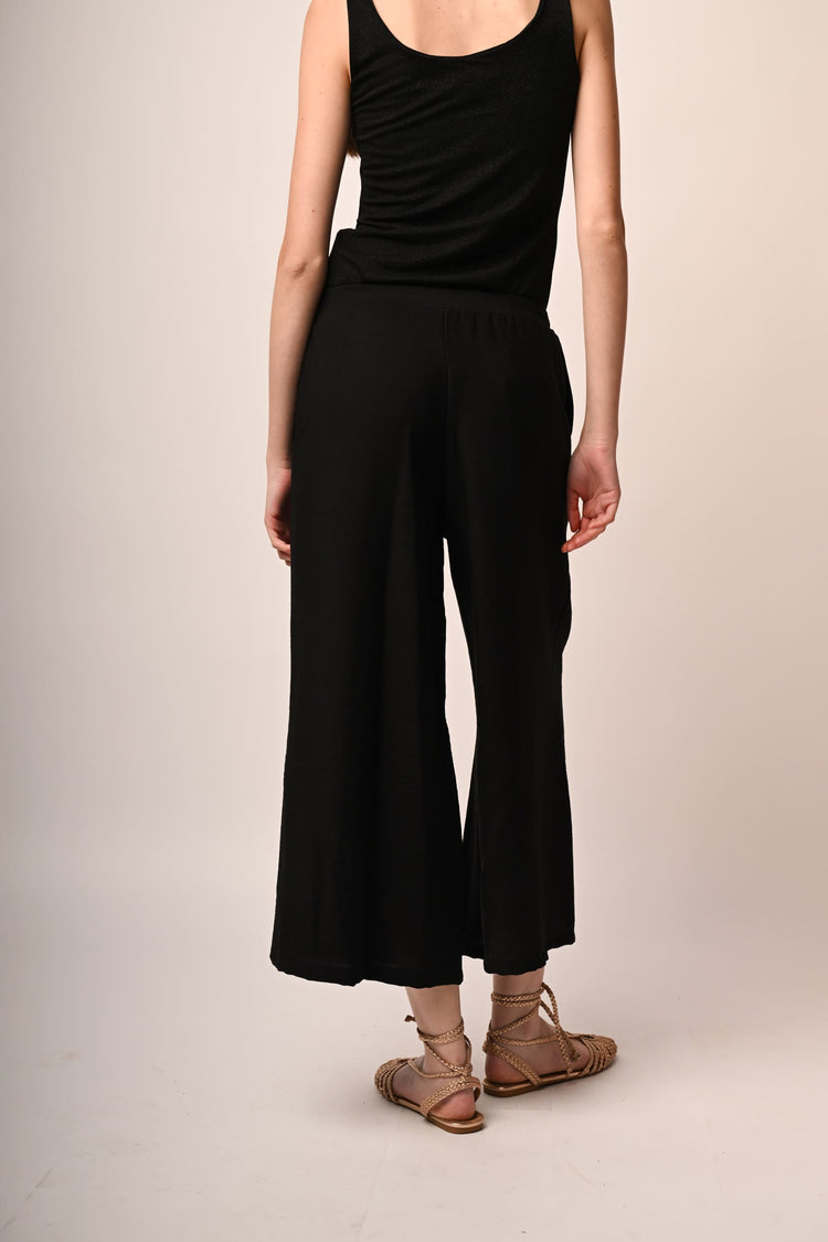 Pantaloni crop misto viscosa