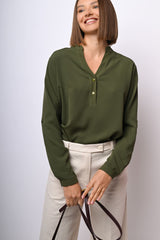Camicia con scollo alla tunisina
