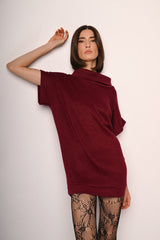 Mini abito a pullover in maglia lurex