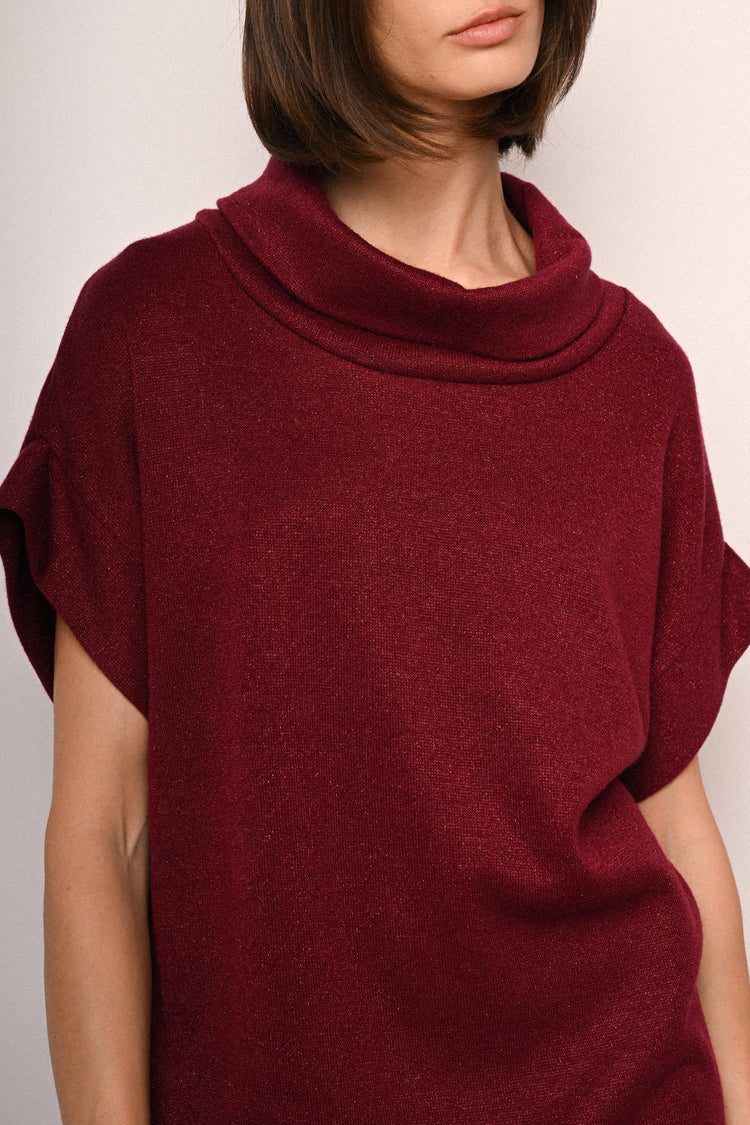 Mini abito a pullover in maglia lurex