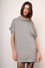 Mini abito a pullover in maglia lurex