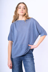 Pull oversize in maglia lamé