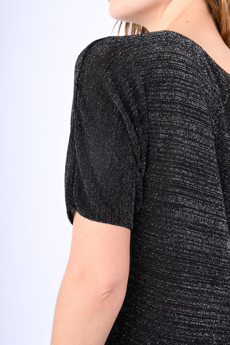 Pull oversize in maglia lamé