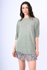 Pull oversize in maglia lamé