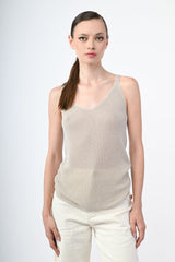 Canotta in maglia lurex
