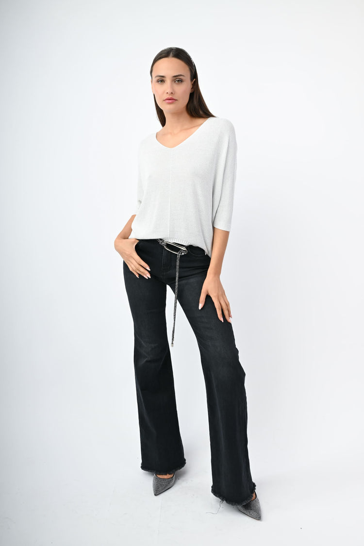 Pull in maglia misto viscosa lurex