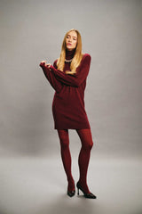 Mini abito in maglia con maniche lunghe