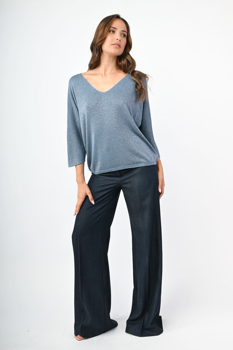 Pull in maglia lurex
