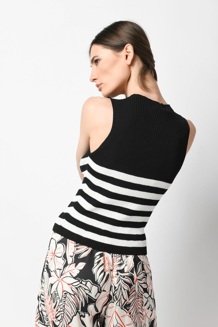 Top in maglia a righe