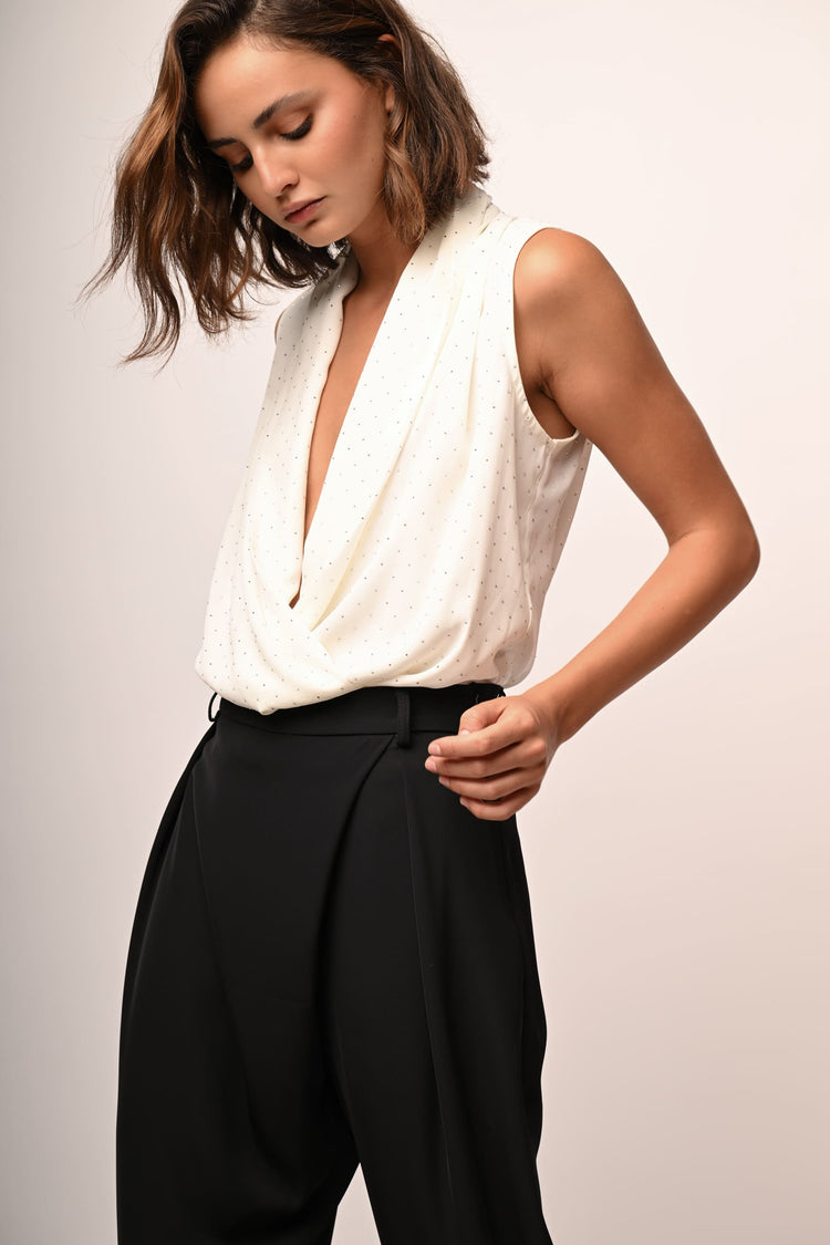 Pantaloni morbidi con piega