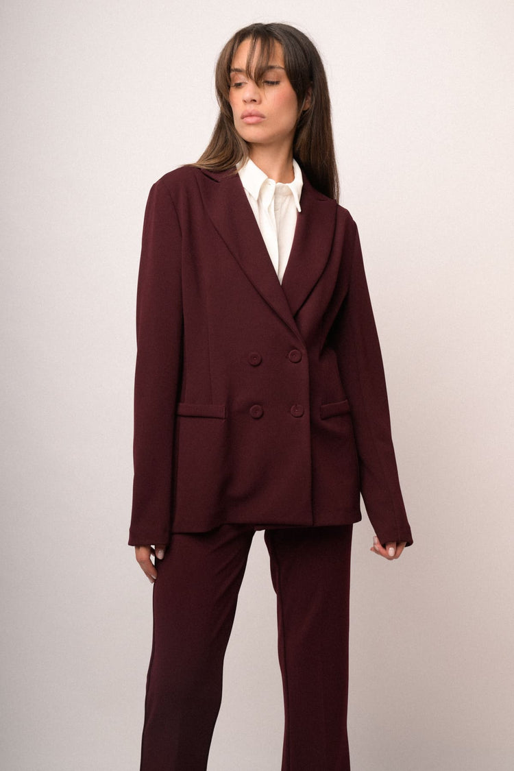Blazer doppiopetto bordeaux