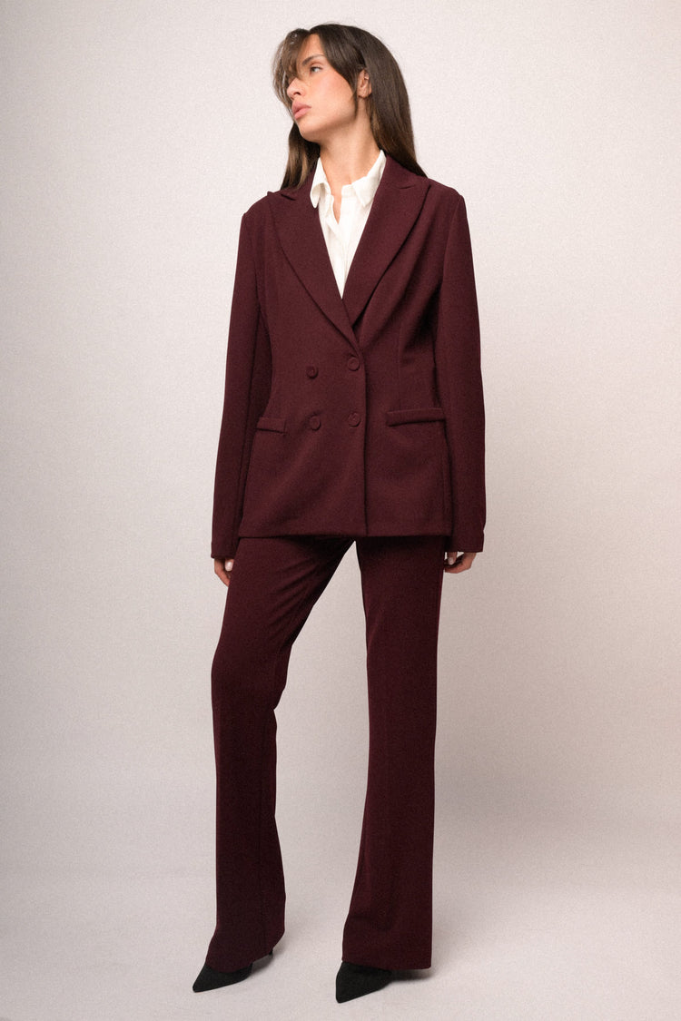 Blazer doppiopetto bordeaux