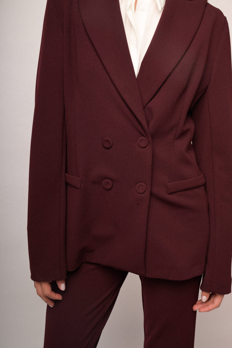 Blazer doppiopetto bordeaux