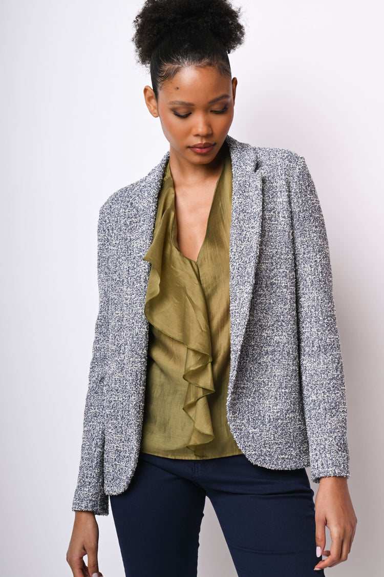Blazer in maglia bouclé