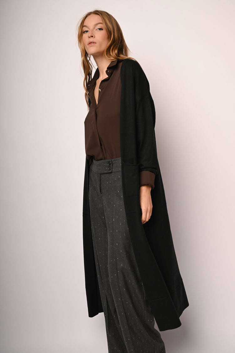 Cardigan lungo con tasche