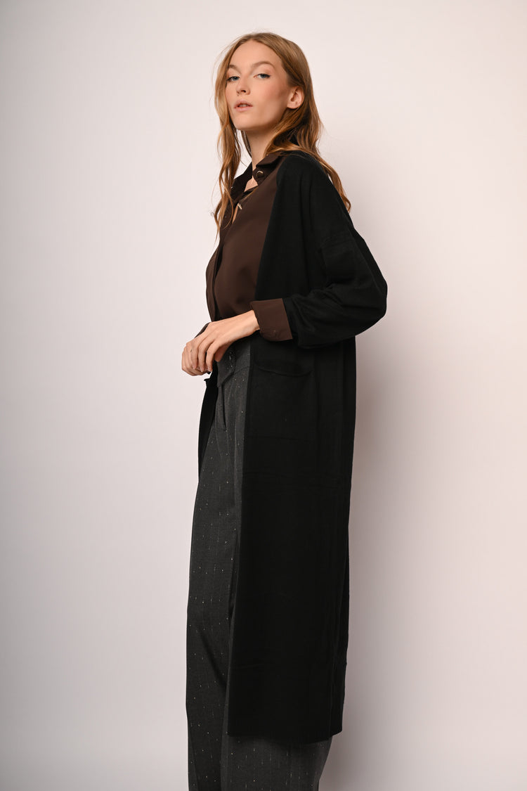Cardigan lungo con tasche