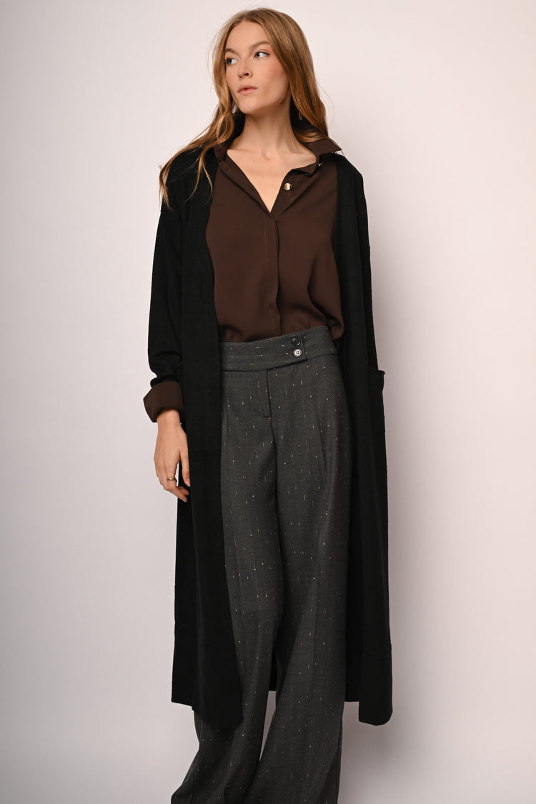 Cardigan lungo con tasche