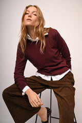 Pull girocollo misto lana