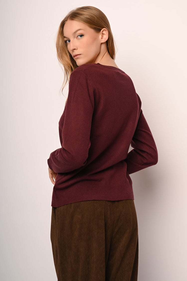 Pull girocollo misto lana