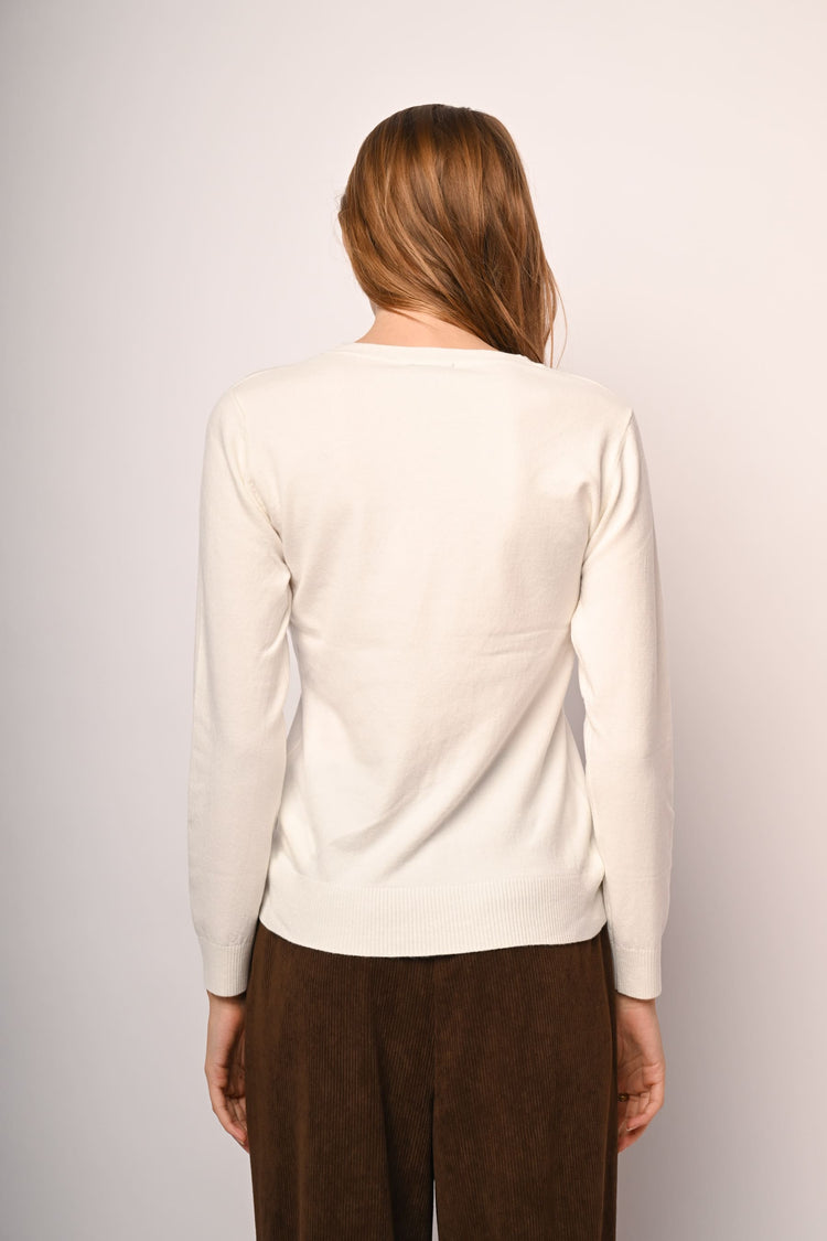 Pull girocollo misto lana