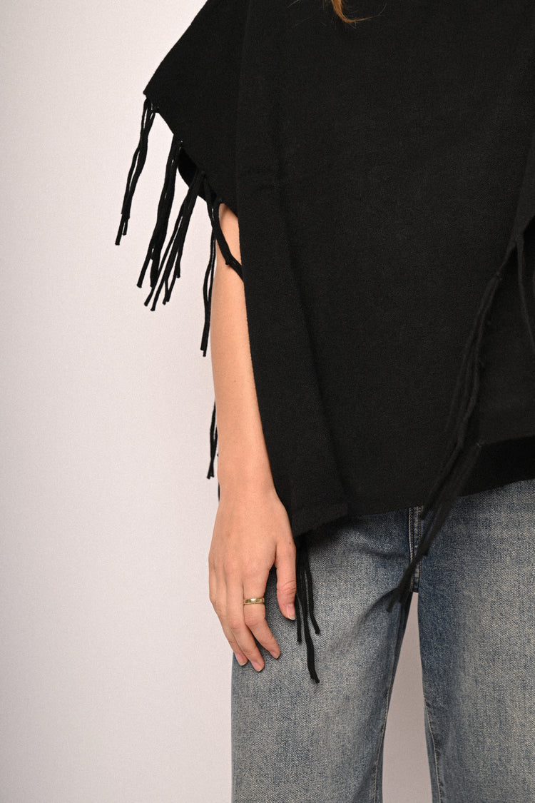 Poncho con frange