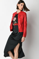 Giacca stile biker in similpelle