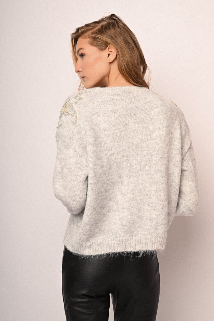 Maglia con decorazione strass
