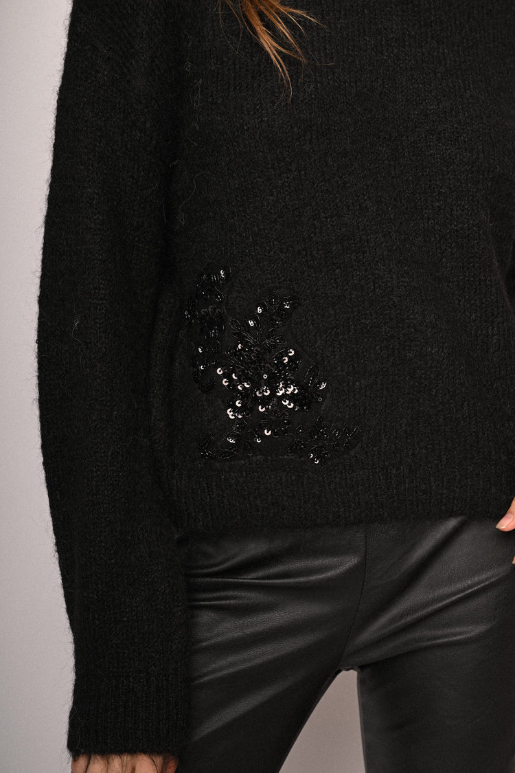 Maglia con decorazione strass
