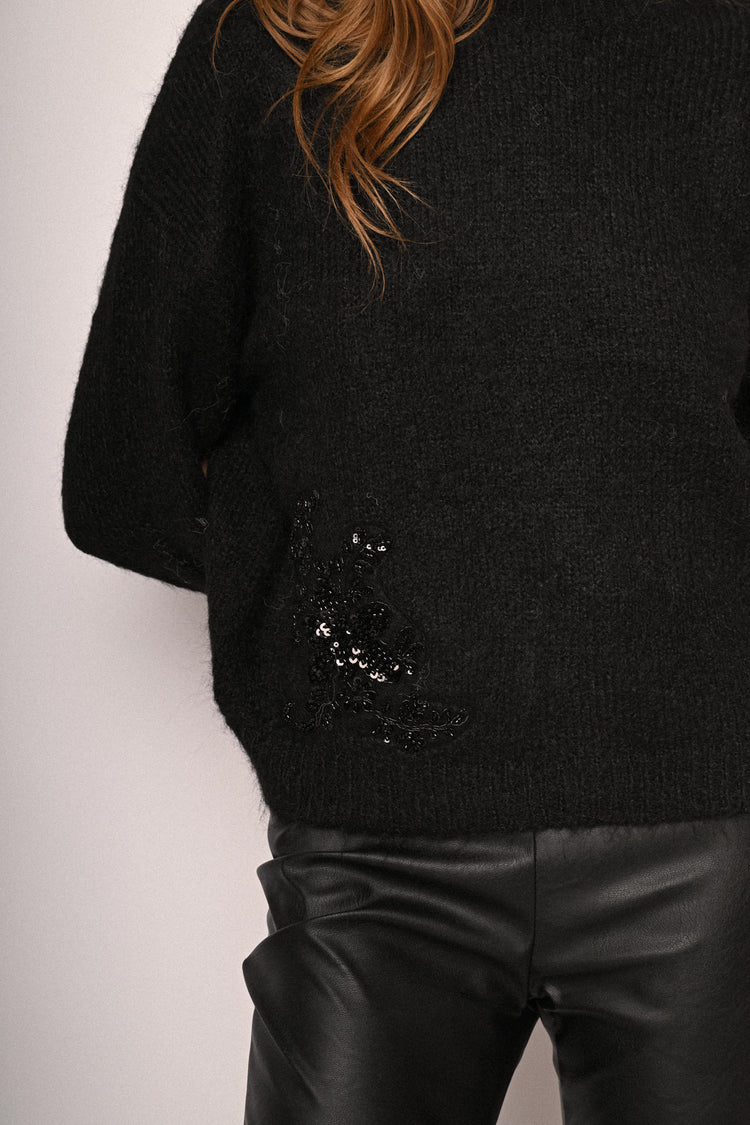 Maglia con decorazione strass