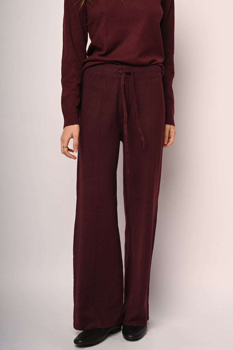 Pantaloni palazzo in maglia