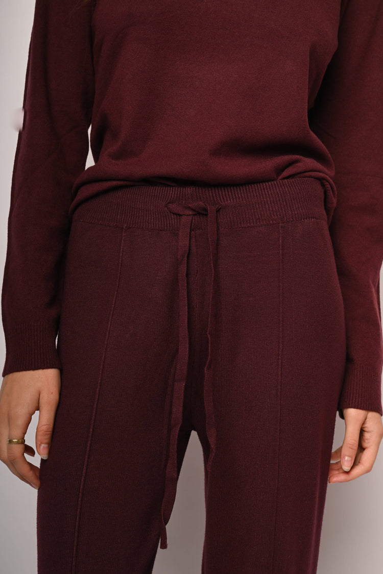 Pantaloni palazzo in maglia