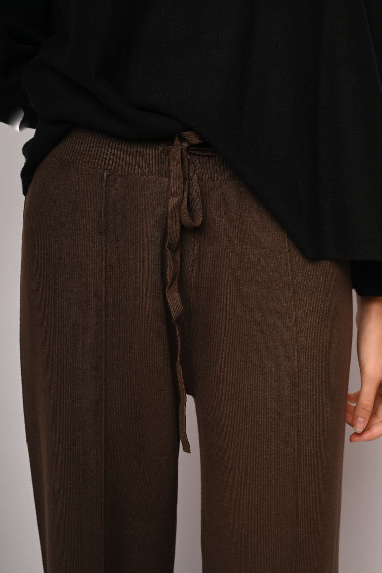 Pantaloni palazzo in maglia