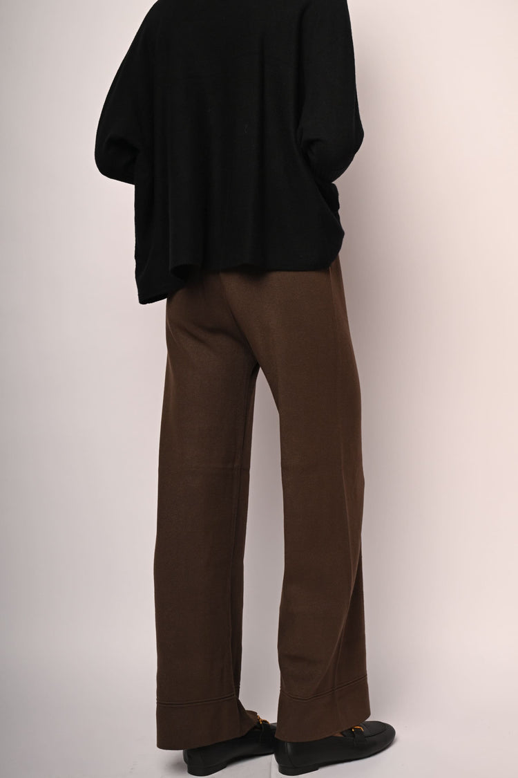 Pantaloni palazzo in maglia