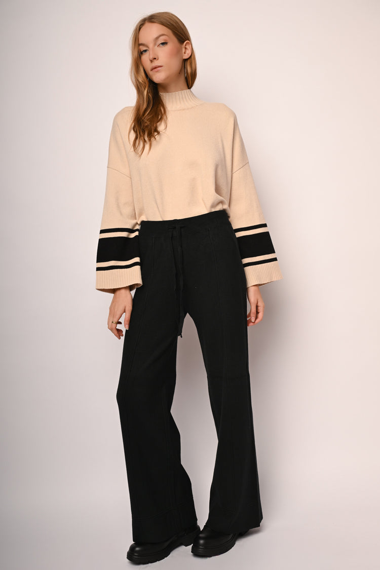 Pantaloni palazzo in maglia
