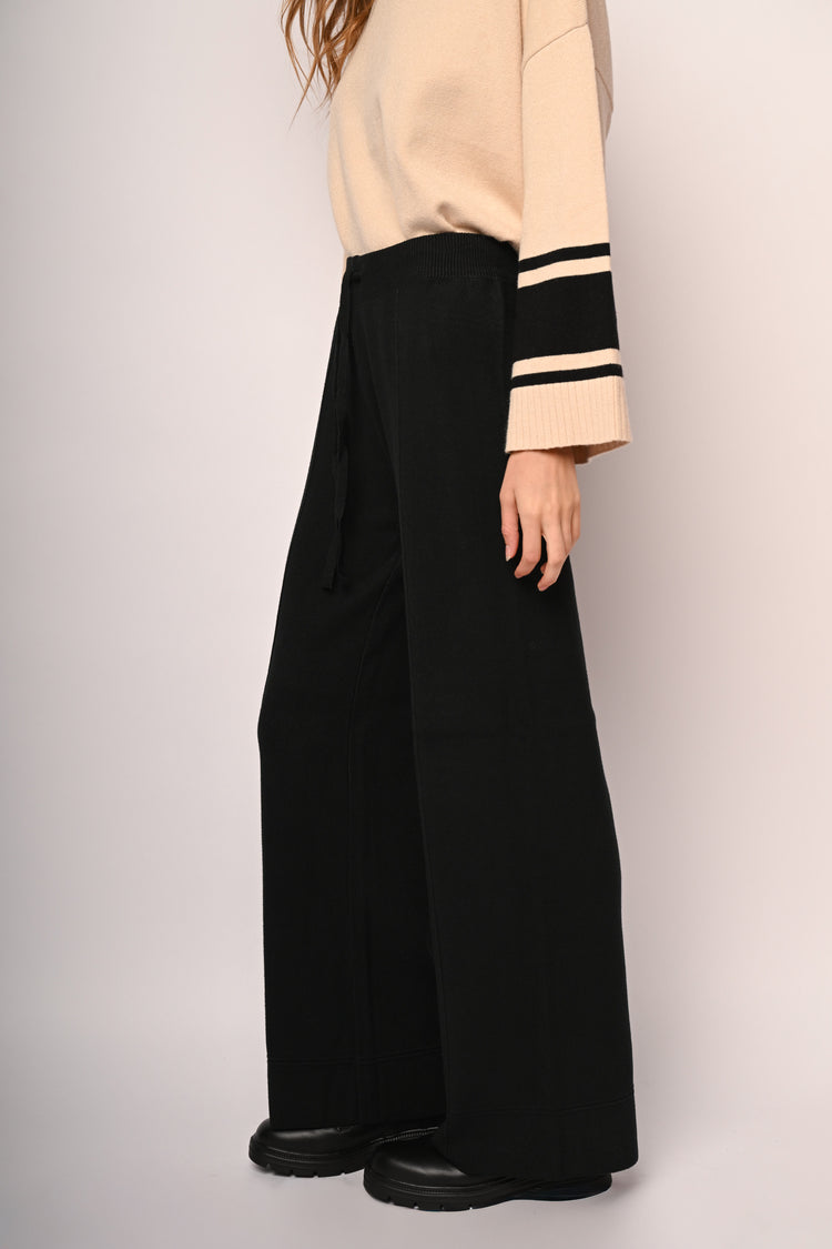 Pantaloni palazzo in maglia