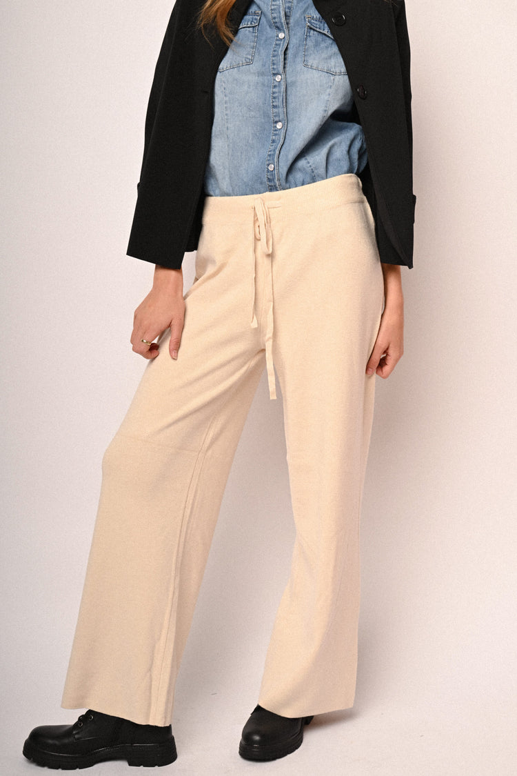 Pantaloni palazzo in maglia