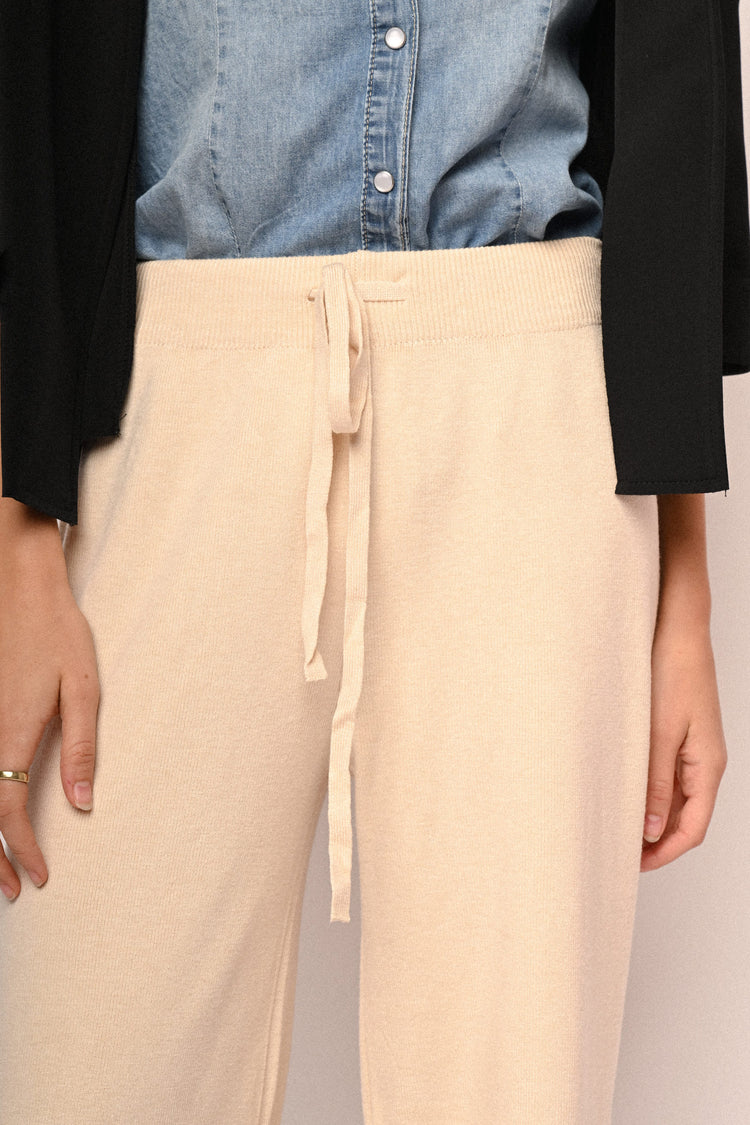 Pantaloni palazzo in maglia