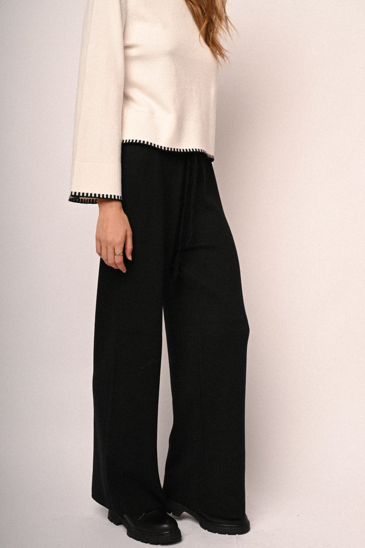 Pantaloni palazzo in maglia